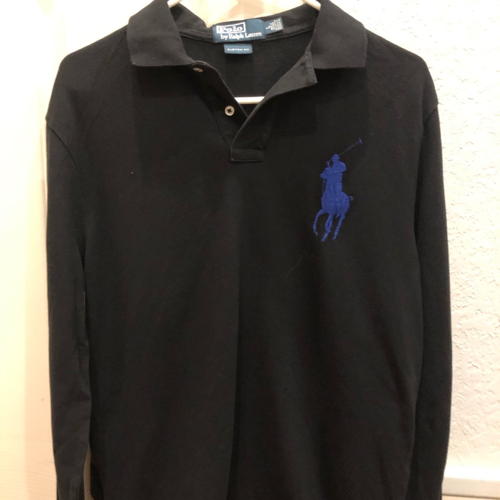 Polo Ralph Lauren Black Long Sleeve Collared Shirt